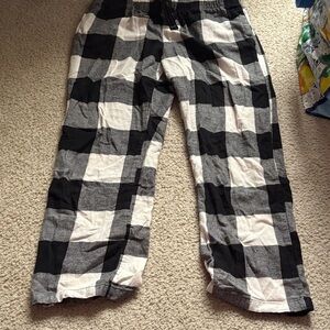Kids Black and White Checkered Pants